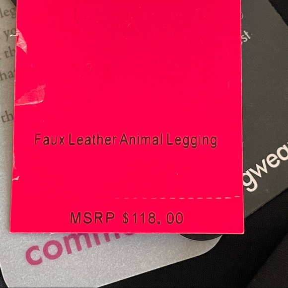 Commando NWT Faux Leather Leggings Olive Snake 12”Rise Sz.Sm - Picture 12 of 14